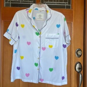 Printfresh Queen of Hearts PJ Set - Sz M - 🩷🩵💛💚💜